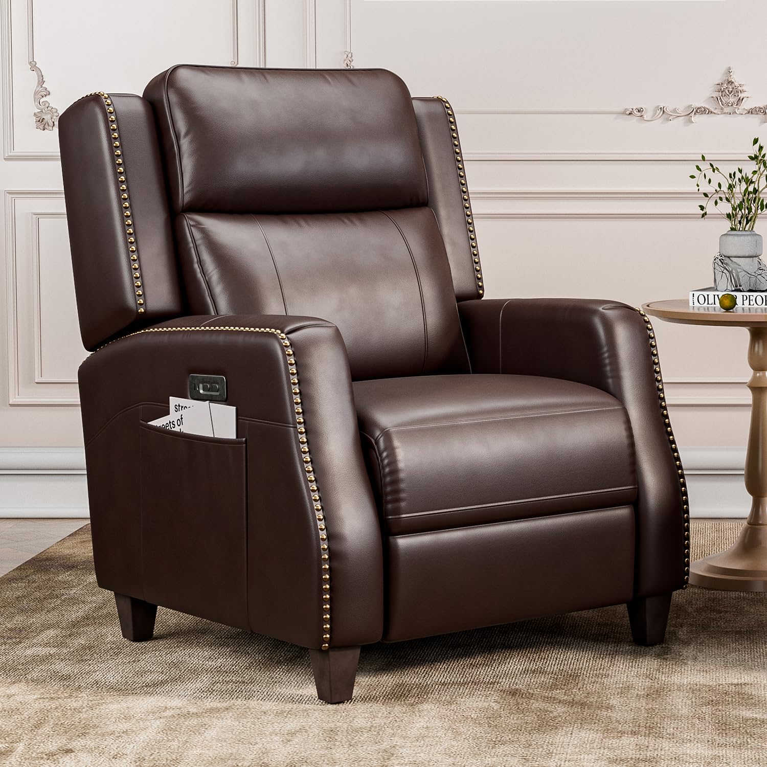 genuine leather recliner