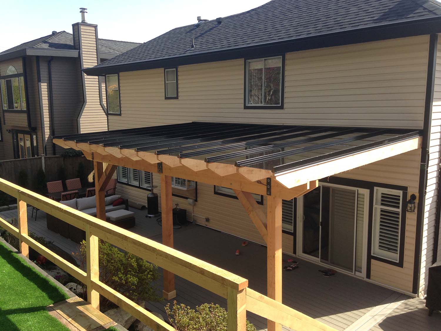 how to build a wood awning frame