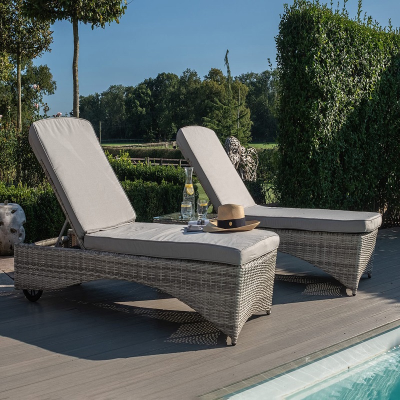 rattan sun lounger