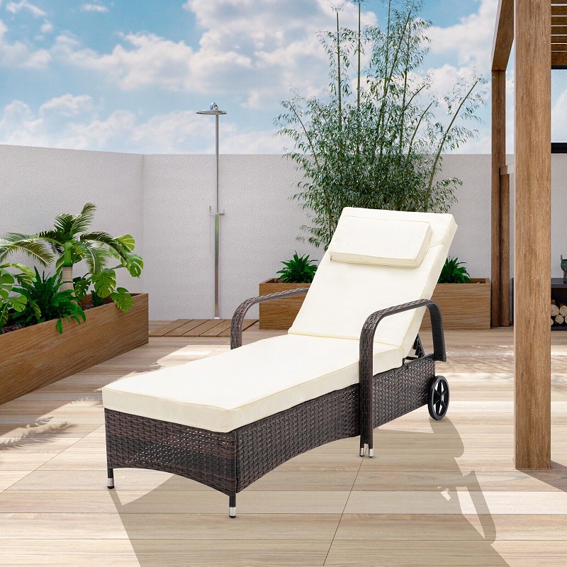 rattan sun lounger