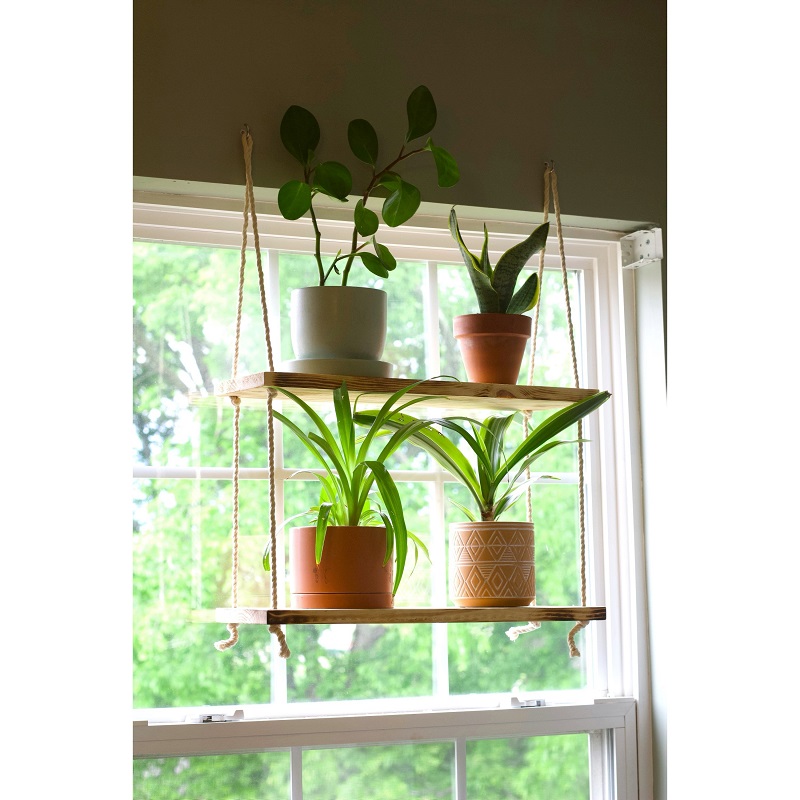 diy window plant shelf