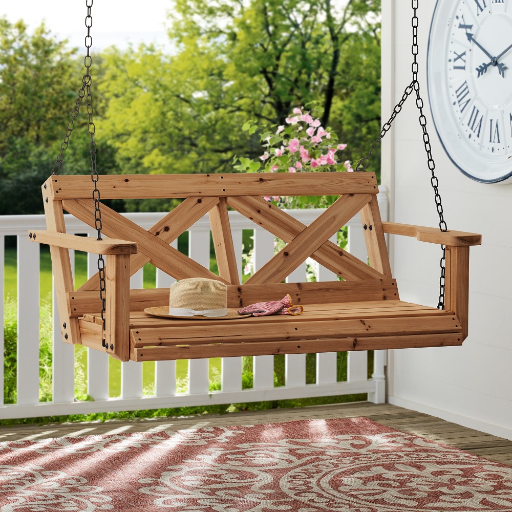 how to build a wooden porch swing