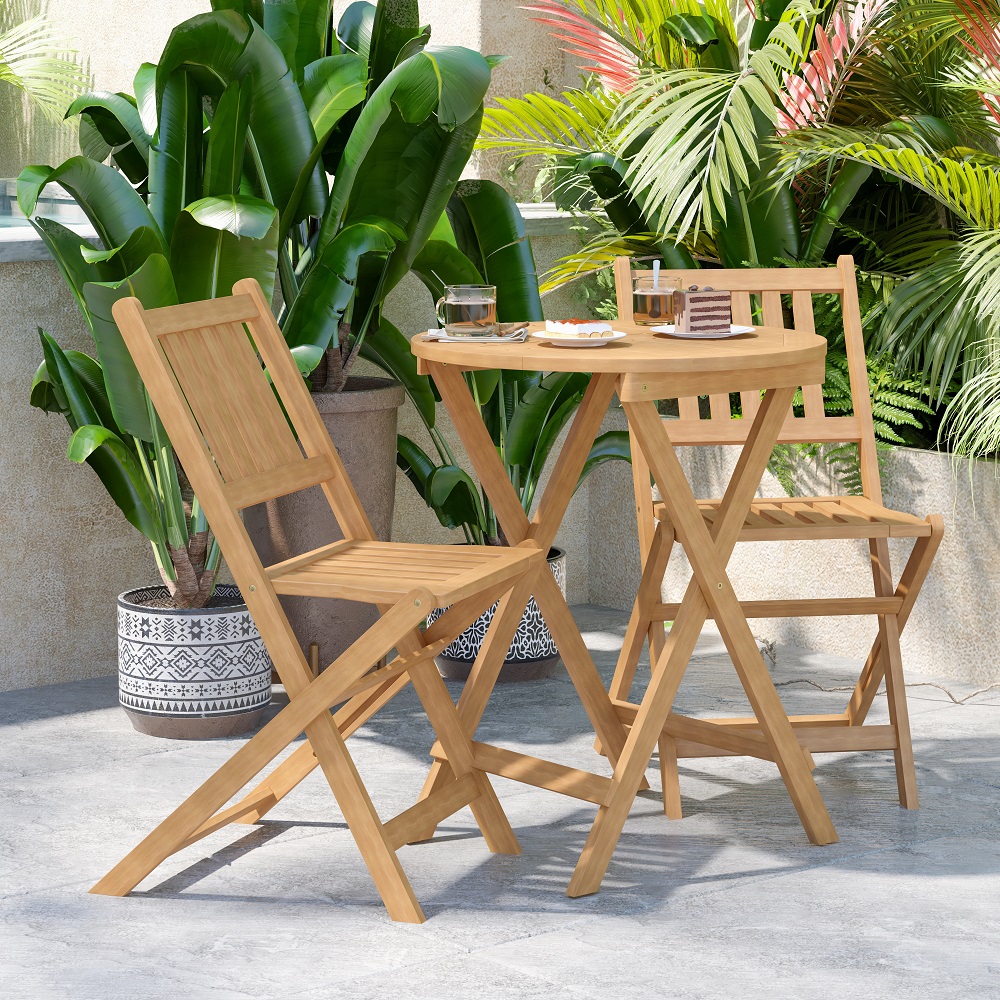 folding table and chairs