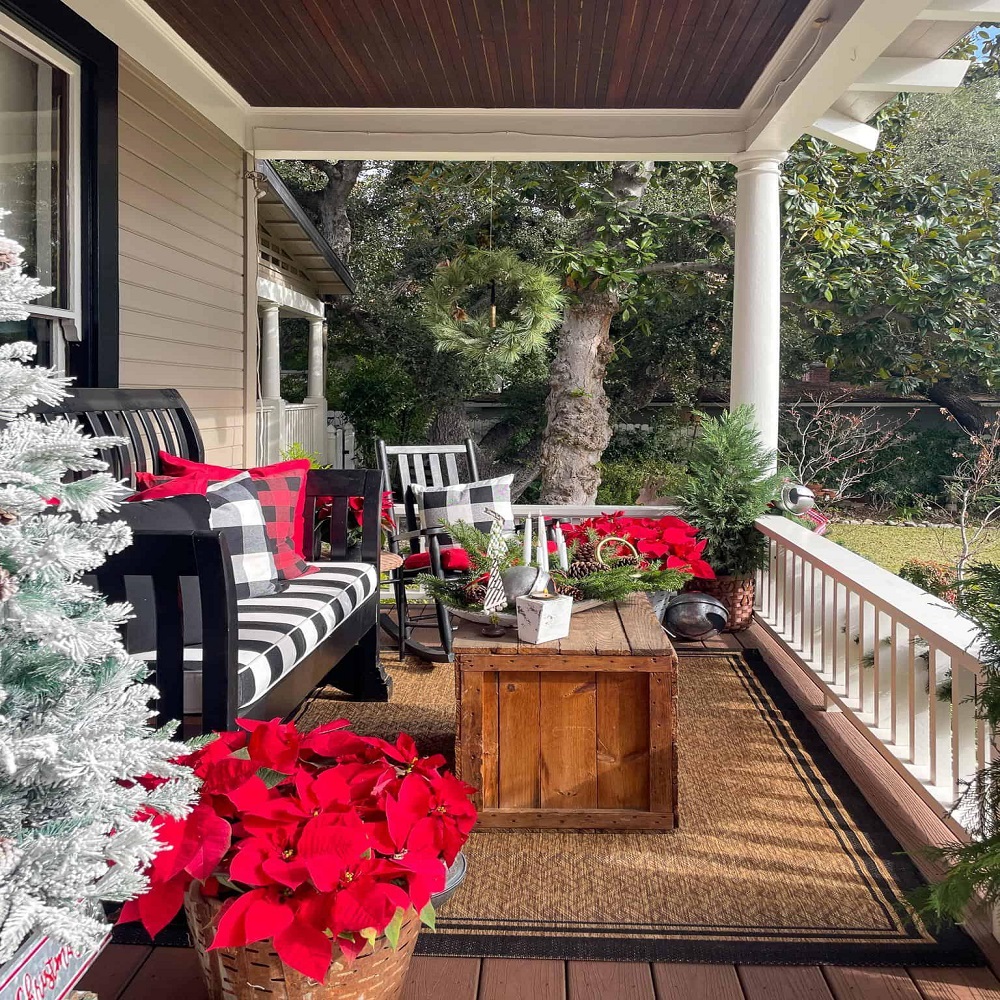 Decorate Porch Swing Christmas