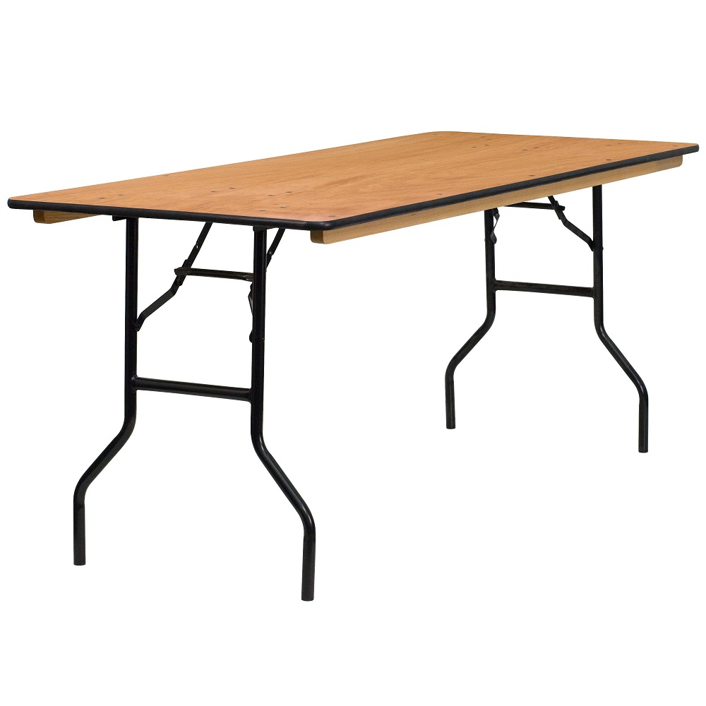 wood folding table