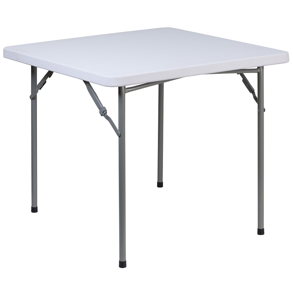 white folding table