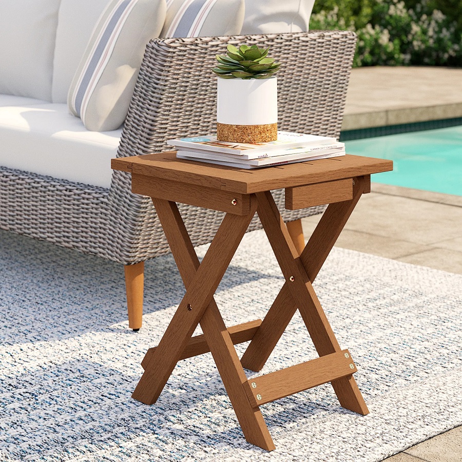 folding side table 