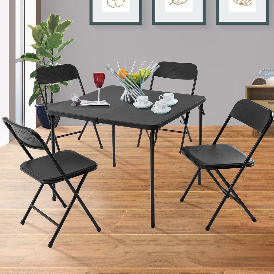 Folding table with chairs
